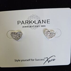 Park Lane Silver Heart Earrings
